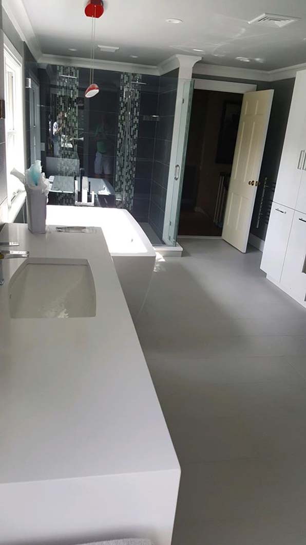 Bath tub in bathroom designed by Weinstein Allentown Bath & Kitchen Design Services