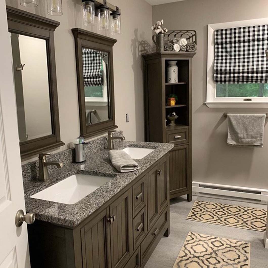 Bathroom counter and sinks by Weinstein Allentown